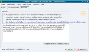 Abbildung 4: Erfreut auch Freunde des Terminals: Peazip auf der Kommandozeile.