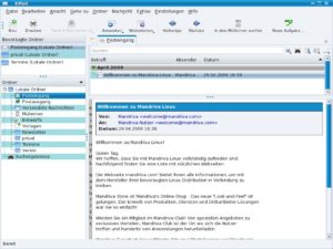 Abbildung 4: Mail-Ordner, die Sie als Favoriten deklariert haben, stellt KMail in einem eigenen Bereich links oben im Programmfenster dar.