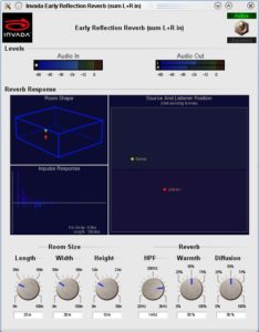 Abbildung 5: Invadas ER-Reverb zeigt den Raum und die Positionen von Hörer und Laufsprecher in einer 3D-Grafik an. Die Resultate klingen bemerkenswert realistisch.