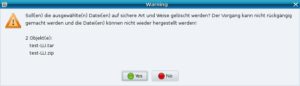 Abbildung 7: Macht unwiderruflich reinen Tisch: Die sichere Löschfunktion von Peazip.