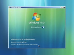 Abbildung 9: In diesem Fenster gelangen Sie zu den "Computerreparaturoptionen" und zum Partitionierungstool des Windows-Installers.