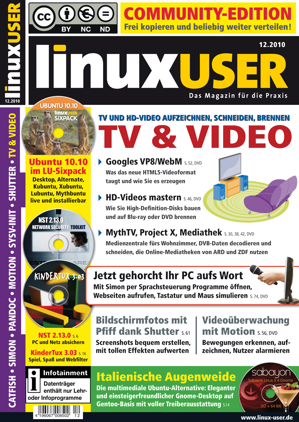Heftcover LinuxUser Community Edition 12/2010