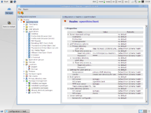 Zur zentralen Verwaltung der Geräte dient der in Java umgesetzte Openthinclient-Manager.