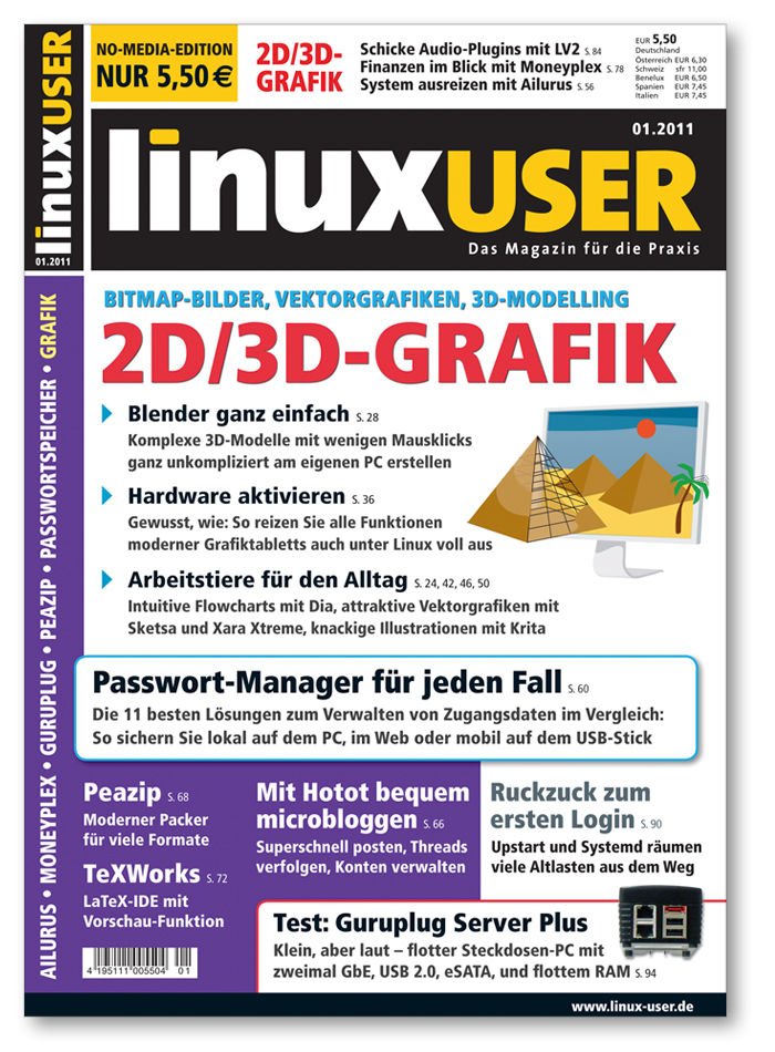 Heftcover LinuxUser 01/2011