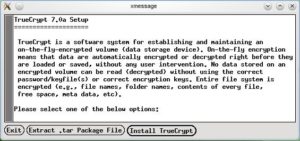 Abbildung 1: Schmucklos, aber funktional – die Installationsroutine von TrueCrypt.