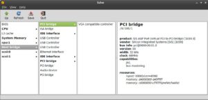Abbildung 1: Die grafische Oberfläche Lshw-gtk bietet einen einfacheren Zugriff auf den Baum der Informationen, der Software fehlen aber die nützlichen Optionen des Kommandozeilenwerkzeugs.
