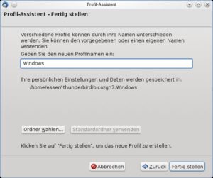 Abbildung 1: Unter Linux legen Sie in Firefox und Thunderbird je ein neues Profil an.