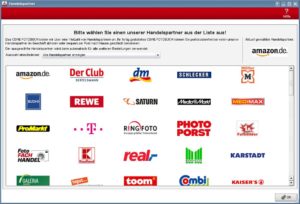 Abbildung 1: Der händlerunabhängige Fotobuchsoftware von Cewe lässt Ihnen bis zur Bestellung die Wahl des Handelspartners.