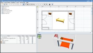 Abbildung 1: Mit Sweet Home 3D gestalten Sie im Handumdrehen einen Raum ganz nach Ihren Wünschen. Das Programm unterstützt den Export des Entwurfs in das PDF-Format.