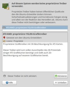 Abbildung 2: Auch proprietäre Treiber lassen sich unter PinguyOS automatisch installieren.