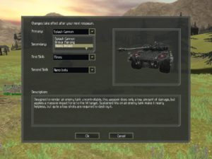 Abbildung 2: Vor einem Wiedereintritt ins Spiel (Respawn) darf man seinen Panzer ordentlich aufmotzen. Hier gibt es die <code srcset=