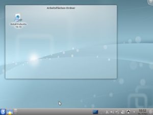 Abbildung 2: Starten Sie Kubuntu 10.10 in der Live-Version, schauen Sie sich die Distribution vor der Installation erstmal in Ruhe an und entscheiden dann, was Sie tun wollen.