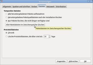Abbildung 2: Haben Sie eine schnelle Internetverbindung, aber wenig Plattenplatz, können Sie den Zwischenspeicher über die zweite Option immer freihalten.