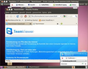 Abbildung 3: Die Ansicht eines entfernten Desktops in TeamViewer.
