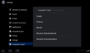Abbildung 3: Unter den unterstützten Sprachen befindet sich auch Deutsch.