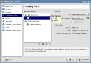 Abbildung 4: Das Konfigurationsfenster der virtuellen Maschinen erlaubt Ihnen das präzise Einstellen der virtuellen Hardwareumgebung.