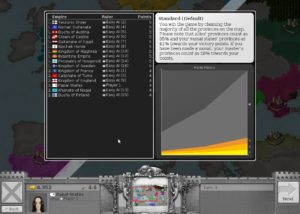 Abbildung 4: Nach jeder Spielrunde rechnet Age of Conquest III ab und zeigt in einer Kurve den steigenden (oder sinkenden) Erfolg an.
