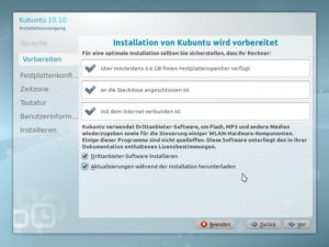 Abbildung 4: Bereits im Vorfeld schieben Sie im aktuellen Kubuntu 10.10 die Installation von Multimediadateien an.