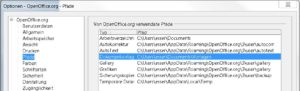 Abbildung 5: Ändern Sie unter Windows den Standardort für OpenOffice-Vorlagen.