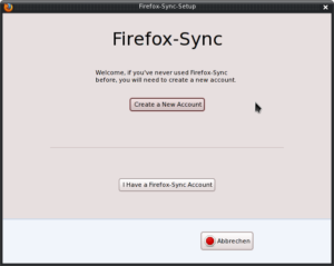 Sync Setup Fenster
