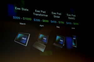 Mit diesen Preisen und Daten verläuft Asus' Tablet-Geschichte.