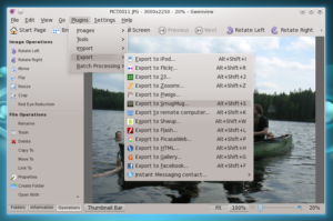 Gwenview exportiert per Mausklick Bilder in soziale Netzwerke.