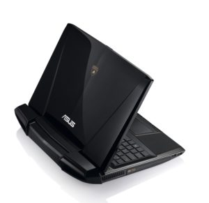 Wenn das Auto, pardon das Notebook an ist, leuchtet es hinten heraus rot.