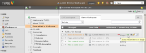 Workspace: Typo3 hat das Workflowmanagement überarbeitet.