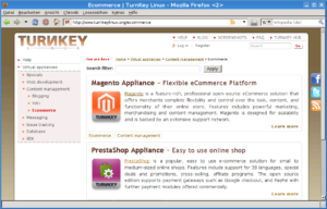 Turnkey Linux hält eine große Auswahl an virtuellen Appliances bereit, neu hinzugekommen sind unter anderem die Shopsysteme Magento und Prestashop.