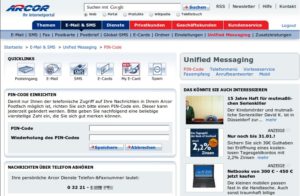 Abbildung 1: Das Arcor Unified Messaging Center.