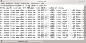 Abbildung 1: Über den Ping-Befehl, der auf jedem Linux-System mit richtig konfigurierter Firewall funktioniert, finden Sie die IP-Adresse eines Netzwerkrechners heraus.