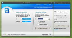Abbildung 1: Bei Teamviewer für Linux handelt es sich um eine angepasste Windows-Software, die in einer ebenfalls angepassten Wine-Umgebung startet.