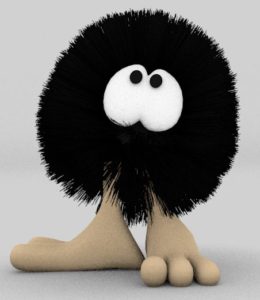 Abbildung 19: Das Posieren deckt vielerlei Fehler auf. Hier sind beispielsweise die Fersen zu ausgeprägt, so dass eine Standard-Pose des Dust Puppy nur noch mit Verrenkungen klappt.