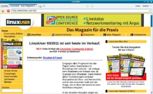 Abbildung 3: Auch als einfacher Webbrowser macht Lucidor eine gute Figur.
