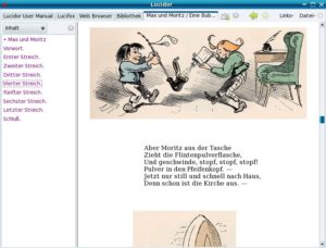 Abbildung 4: Auch mehrere geöffnete Reiter mit unterschiedlichen Inhalten bringen Lucidor nicht aus der Fassung.