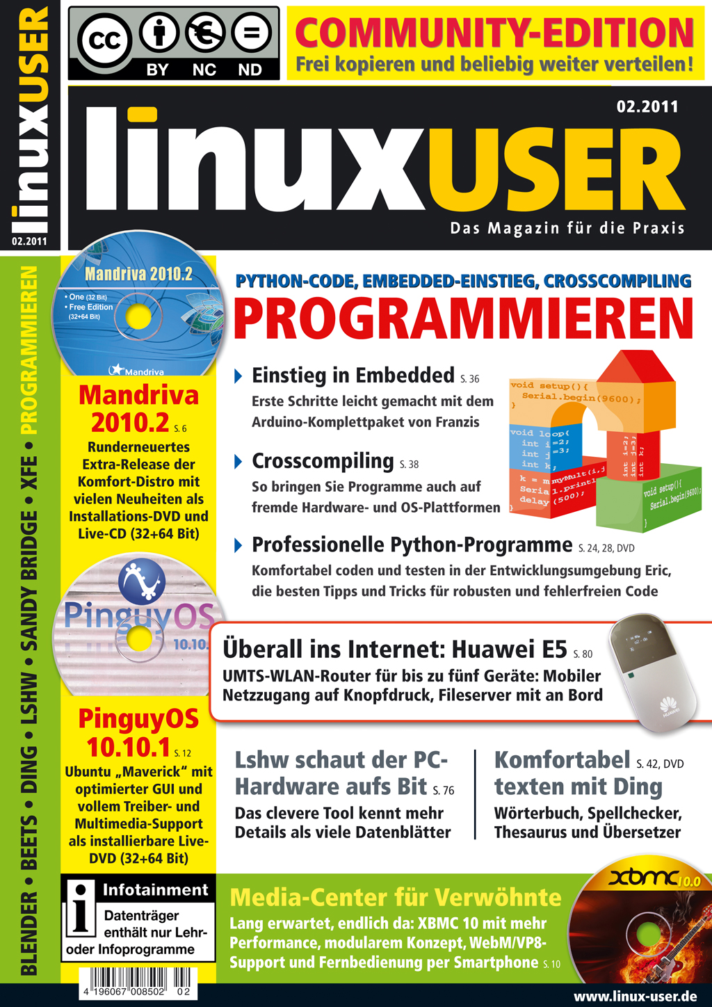 Heftcover LinuxUser Community Edition 02/2011
