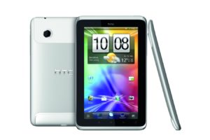 Das nahtlose Gehäuse des HTC-Tablet "Flyer" misst 19,5 x 12,2 x 1,3 Zentimeter.