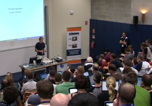 Der Systemd-Erfinder Lennart Poettering auf der Konferenz Linux.conf.au 2011.