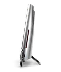 Abbildung 1: Seitenansicht des Aspire Z6710 mit DVD-Laufwerk und Speicherkartenleser.