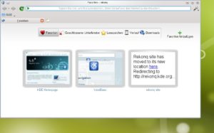 Abbildung 2: Nach dem Start von Rekonq empfängt Sie ein sehr übersichtliches Interface, das die favorisierten Webseiten in Form von Vorschaubildern auflistet.