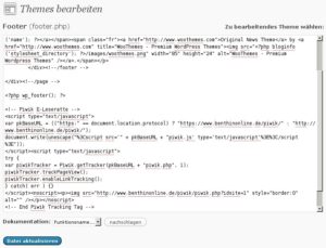 Abbildung 2: In Blog- und CMS-Software fügen Sie die Tracking-Tags einfach in die passenden Templates ein.