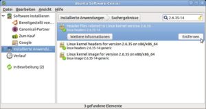 Abbildung 2: Über Ubuntus Software Center entfernen Sie alte Kernel-Versionen.