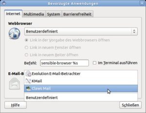 Abbildung 5: Über diesen Dialog richten Sie unter Gnome die Standardanwendungen für viele Szenarien ein.