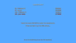 Abbildung 9: Am Ende einer jeden Runde übermittelt das Starry den erzielten Punktstand automatisch an die Highscore-Liste auf der Homepage.