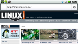 Funktioniert im Quer- wie im Hochformat: Der mobile Firefox 4 auf Android.