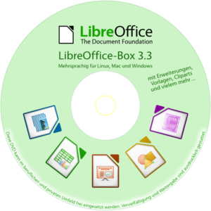Artwork für die DVD der Libre Office Box.