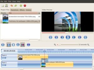 Im Hauptfenster von Openshot fügen Sie Audio- und Video-Clips ein – in der neuesten Version 1.3.0 auch mehrere gleichzeitig – und arrangieren sie auf der Zeitleiste. (Bild: Openshot.org)