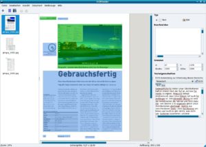 Abbildung 1: Selbst komplexe PDF-Dokumente analysiert OCRFeeder eingehend und zuverlässig.