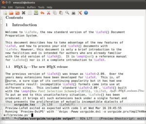 Abbildung 10: Auctex macht aus Emacs einen komfortablen LaTeX-Editor.