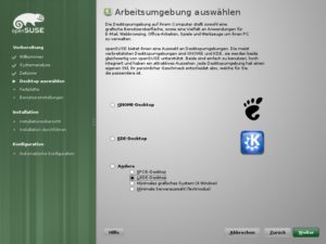 Abbildung 2: Der ressourcenschonende Desktop LXDE findet sich unter <code srcset=